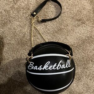 Black Basketball-Themed Women's Bag
